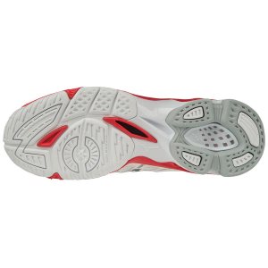 Mizuno Wave Voltage Mid Παπουτσια Βολλευ Ανδρικα - Ασπρα/Κοκκινα